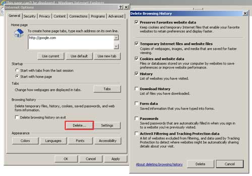 IE Cache Deleting