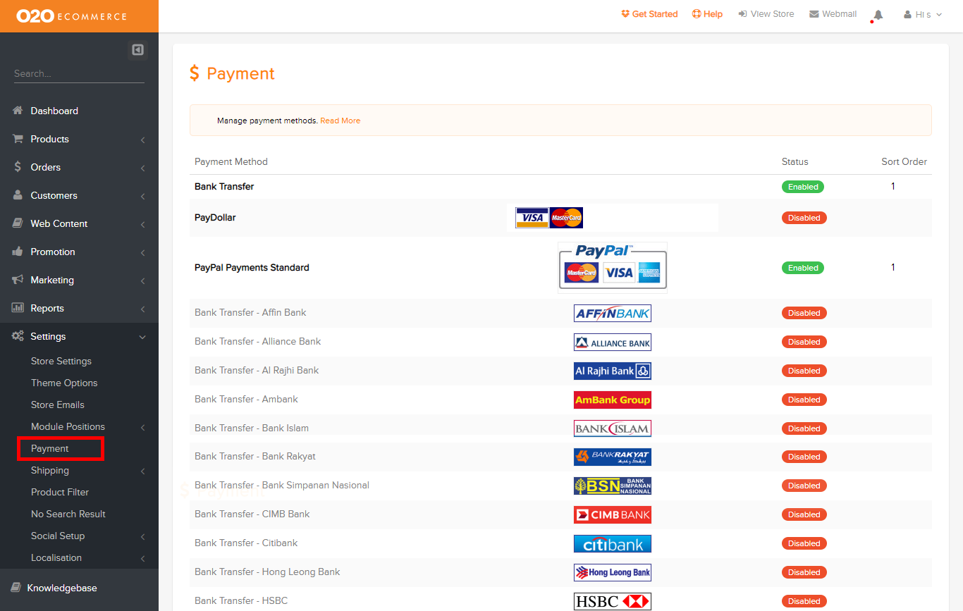 Go to Payment Page